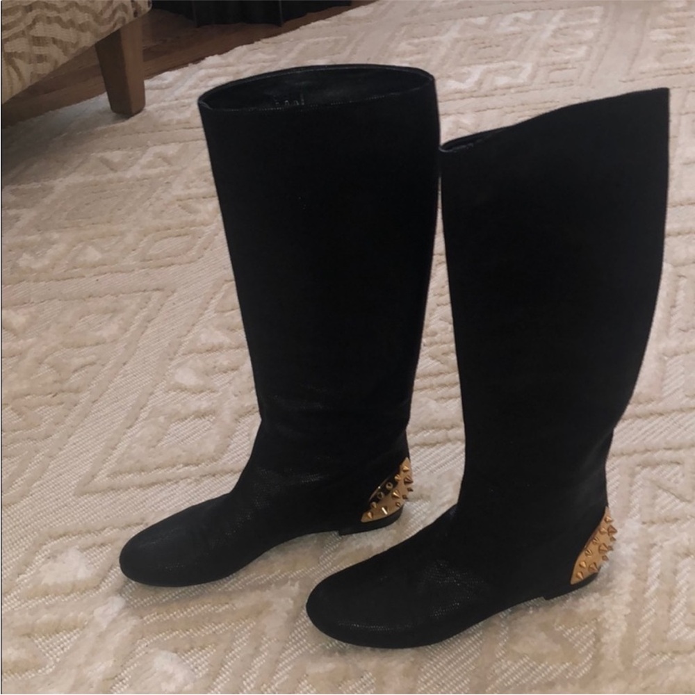 ✨🖤 Giuseppe Zanotti Black shiny textured
Leather Boot🖤✨ - Picture 3 of 16